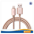 AWD011 For iphone with colorful micro braided usb cable 1-3M micro usb charger cable for android